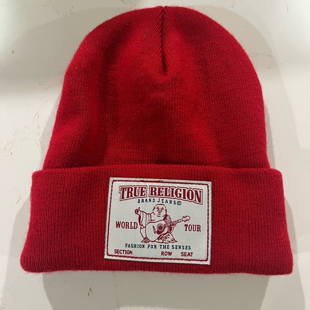 True Religion Red Winter Cap